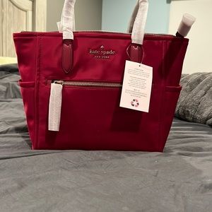 Kate spade cranberry colored satchel, medium size
